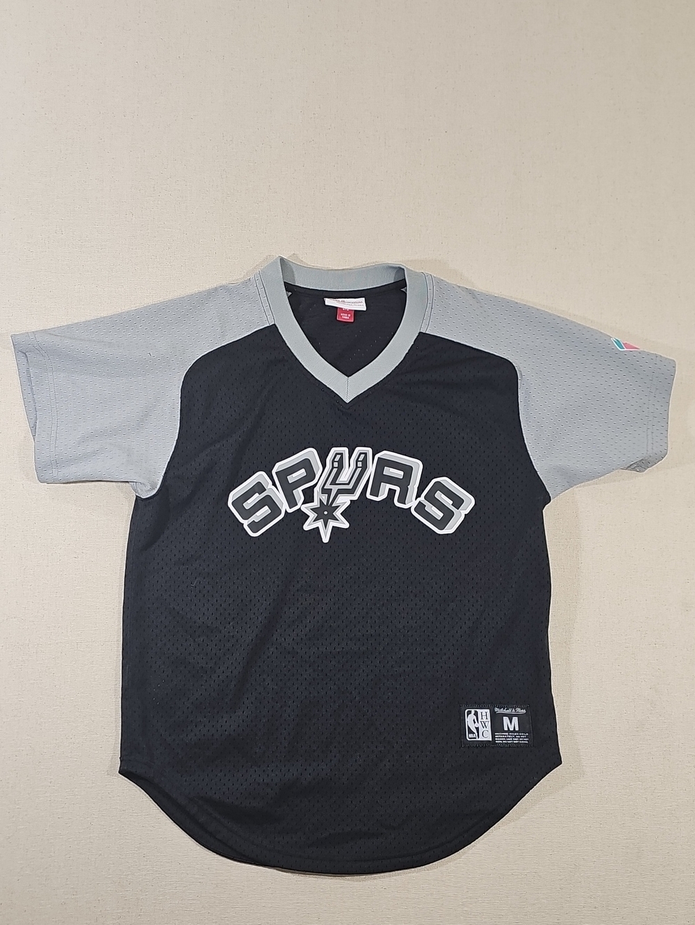 Mitchell & Ness Black and Light Gray Men’s Jersey